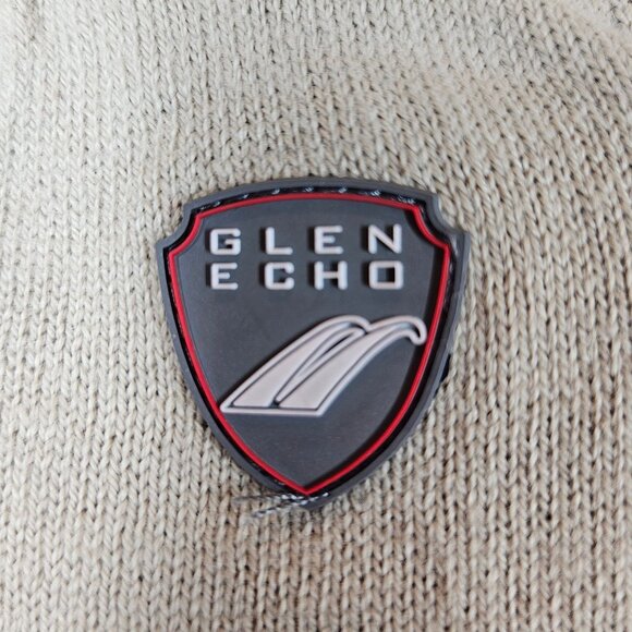 Glen Echo Mens Argyle Zip Pullover Sweater Size L Beige/Blue/White Golf Dad nerd - Picture 5 of 14